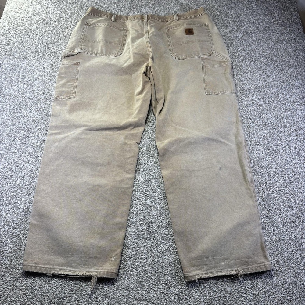 Y2K Carhartt Pants Mens 38x30 Brown B11 Dungaree Fit Canvas Carpenter Workwear